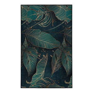 Prateľný koberec v petrolejovej farbe 160x230 cm Midnight Jungle – Mila Home vyobraziť