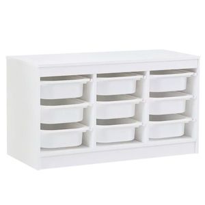 KONDELA Trimal organizér s úložnými boxami biela vyobraziť