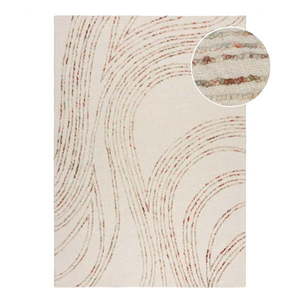 Oranžový/krémovobiely vlnený koberec 160x230 cm Abstract Swirl – Flair Rugs vyobraziť