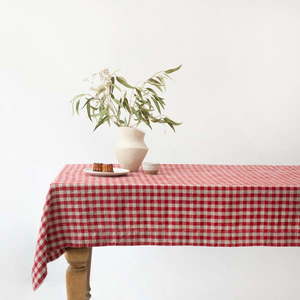 Ľanový obrus 140x200 cm Red Gingham – Linen Tales vyobraziť