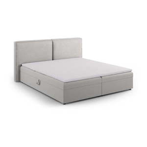 Svetlosivá boxspring posteľ s úložným priestorom 160x200 cm Arendal – Cosmopolitan Design vyobraziť