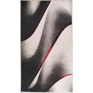 Bielo-čierny prateľný koberec 180x120 cm - Vitaus vyobraziť