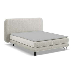 Béžová boxspring posteľ 140x200 cm Ilima – Makamii vyobraziť