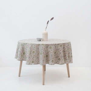 Ľanový obrus ø 150 cm Botany 2 Lightweight – Linen Tales vyobraziť