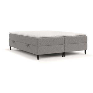 Sivá boxspring posteľ s úložným priestorom 160x200 cm Malte – Maison de Rêve vyobraziť