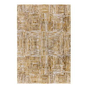 Koberec v zlatej farbe 200x290 cm Kuza Lines Gold – Asiatic Carpets vyobraziť