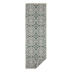 Zeleno-krémový vonkajší koberec NORTHRUGS Jardin, 80 x 250 cm vyobraziť