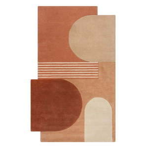 Ručne tkaný vlnený koberec v terakotovej farbe 150x240 cm Lozenge Terracotta – Flair Rugs vyobraziť