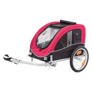 Červený vozík za bicykel pre psa 68x75 cm Trixie M – Plaček Pet Products vyobraziť