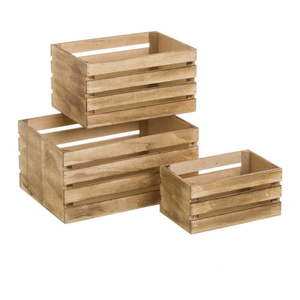 Úložné boxy v prírodnej farbe v súprave 3 ks 31x23x15 cm – Casa Selección vyobraziť