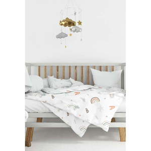 Biele detské obliečky do postieľky z bavlny Renforcé 100x150 cm Abc – Mijolnir vyobraziť