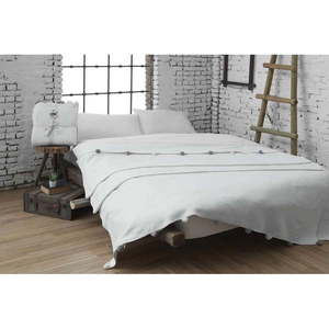 Krémový fleecový pléd 150x200 cm Pom Pom – Mijolnir vyobraziť