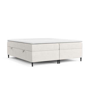 Krémovobiela boxspring posteľ s úložným priestorom 180x200 cm Araya – Maison de Rêve vyobraziť