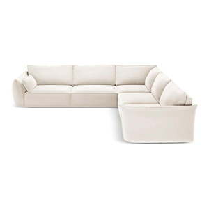 Béžová rohová pohovka Vanda - Mazzini Sofas vyobraziť