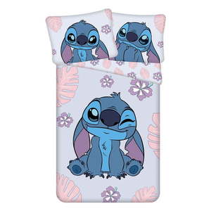 Modro-fialové bavlnené detské obliečky na jednolôžko 140x200 cm Lilo and Stitch "Cute" – Jerry Fabrics vyobraziť