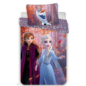Bavlnené detské obliečky na jednolôžko 140x200 cm Frozen "Sister Purple" – Jerry Fabrics vyobraziť