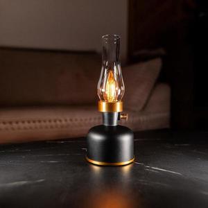 Stolová lampa OLIA USB IP44 čierna vyobraziť