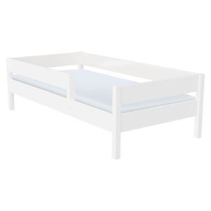 KONDELA Mix detská posteľ so zábranou 80x180 cm biela vyobraziť