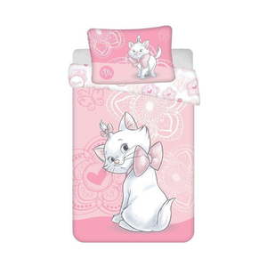 Ružové bavlnené detské obliečky do postieľky 100x135 cm Marie Cat – Jerry Fabrics vyobraziť