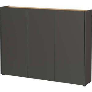 Antracitová skrinka v dekore duba 138x105x25 cm Libbiano – Germania vyobraziť
