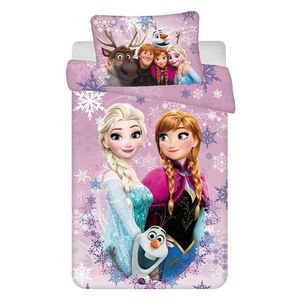 Bavlnené detské obliečky do postieľky 100x135 cm Frozen "Purple" – Jerry Fabrics vyobraziť