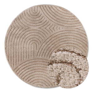 Taupe okrúhly koberec ø 160 cm Panglao New York Taupe – Elle Decoration vyobraziť