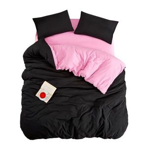 Čierno-ružové obliečky na jednolôžko/predĺžené s plachtou/3-dielne 160x220 cm Classic – Mila Home vyobraziť
