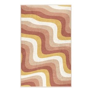 Okrovožltý/staroružový prateľný koberec 160x230 cm Creamy Strawberry Swirl – Mila Home vyobraziť