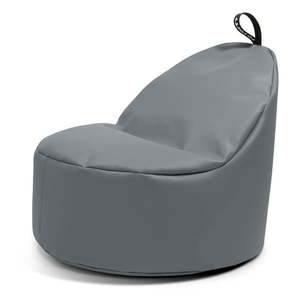 Sivý sedací vak z imitácie kože Round L – So Soft? vyobraziť