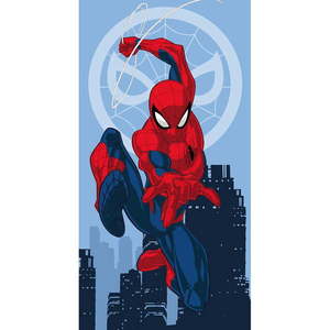 Červeno-modrá bavlnená detská osuška 70x140 cm Spider-man "Jump" – Jerry Fabrics vyobraziť