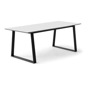 Rozkladací jedálenský stôl s bielou doskou a prídavnou doskou 100x210 cm Meza – Hammel Furniture vyobraziť