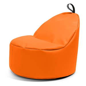 Oranžový sedací vak z imitácie kože Round L – So Soft? vyobraziť