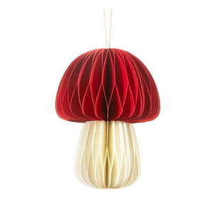 Papierová ručne vyrábaná vianočná ozdoba ø 5 cm Honeycomb Mushroom – Sass & Belle vyobraziť