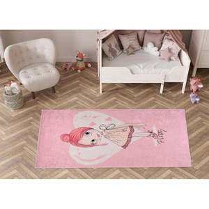 Ružový prateľný detský koberec 100x160 cm Pretty Girl – Vitaus vyobraziť