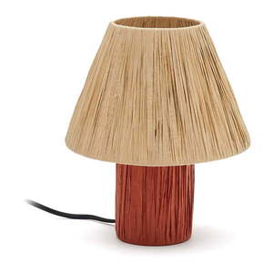 Stolová lampa v prírodnej a terakotovej farbe (výška 25 cm) Pulmi – Kave Home vyobraziť