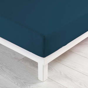Tmavomodrá napínacia bavlnená plachta jersey 90x190 cm Jersy – douceur d'intérieur vyobraziť