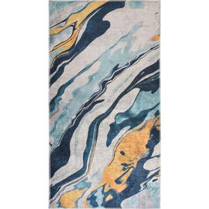 Žltý/modrý prateľný behúň 80x200 cm Colors of Joy – Vitaus vyobraziť