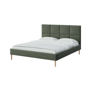 Zelená čalúnená dvojlôžková posteľ s roštom 160x200 cm Alano – MESONICA vyobraziť