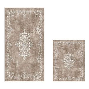 Sivé/taupe kúpeľňové predložky v súprave 2 ks 60x100 cm – Foutastic vyobraziť