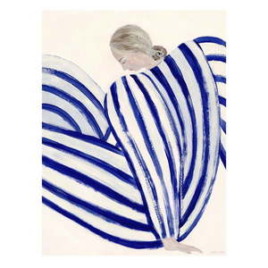 Plagát 30x40 cm Blue Stripe at Concorde – Sofia Lind – The Poster Club vyobraziť
