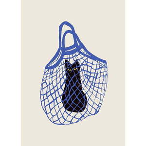 Plagát 30x40 cm The Cat’s In The Bag – Chloe Purpero Johnson – The Poster Club vyobraziť
