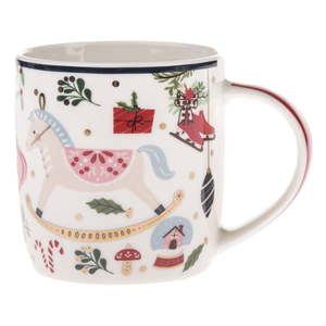 Biely porcelánový hrnček s vianočným motívom 370 ml Jolly – Dakls vyobraziť