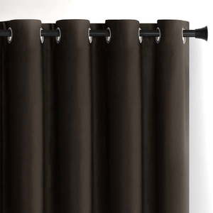 Hnedý zamatový dimout záves 140x270 cm Eyelets – Restilo vyobraziť