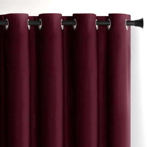 Vínovočervený zamatový dimout záves 140x245 cm Eyelets – Restilo vyobraziť