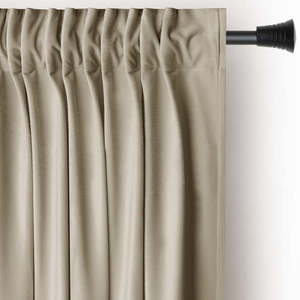 Hnedý/béžový zamatový dimout záves 140x270 cm Pleat – Restilo vyobraziť