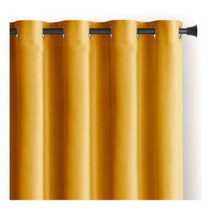 Žltý zamatový dimout záves 140x245 cm Eyelets – Restilo vyobraziť