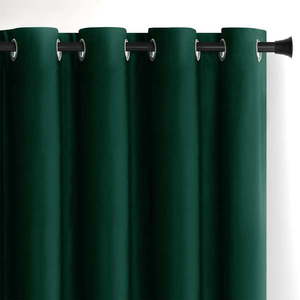 Tmavozelený zamatový dimout záves 140x270 cm Eyelets – Restilo vyobraziť