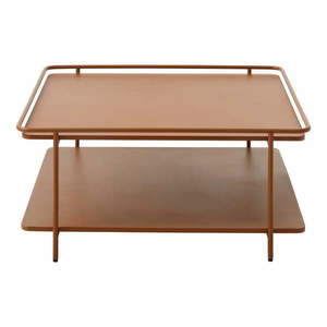 Kovový konferenčný stolík v terakotovej farbe 75x75 cm Yuba – Unique Furniture vyobraziť