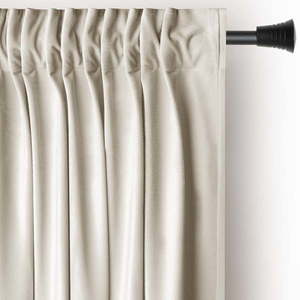 Béžový zamatový dimout záves 140x245 cm Pleat – Restilo vyobraziť