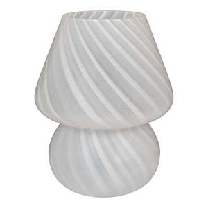 Biela LED stolová lampa so skleneným tienidlom (výška 19, 5 cm) Alton – House Nordic vyobraziť